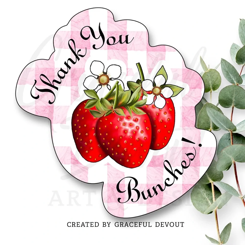 Thank You Bunches! 2" (inches) Stickers - Picture 1 of 2